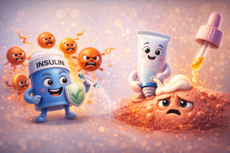 อินซูลินกับผิว การดูแลควบคุมอย่างเข้าใจ (เชิงวิทยาศาสตร์ + ทำได้จริง)