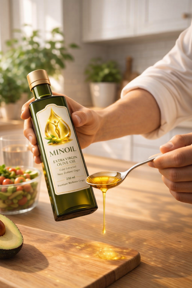 น้ำมันมะกอกสกัดเย็น “มินออย” ประโยชน์และวิธีใช้